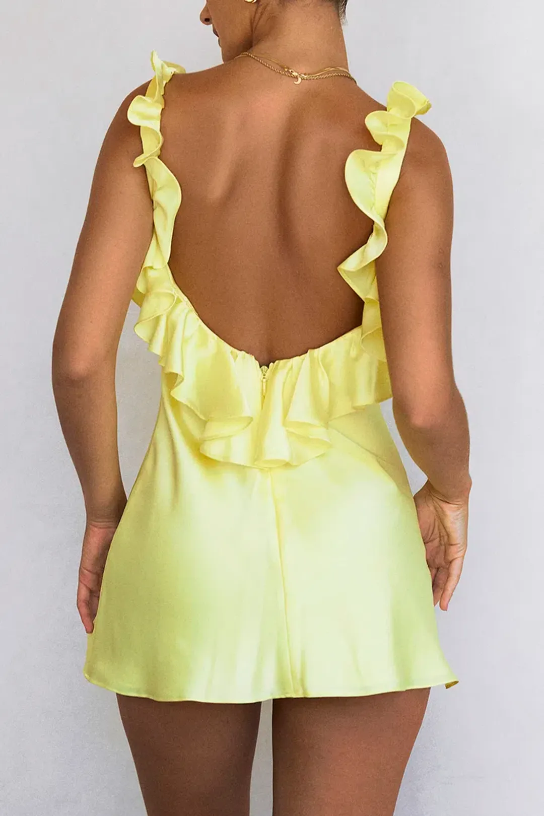 House Of CB Tink Mini Dress Yellow Size XS/AU 6  for rent on The Volte - main image
