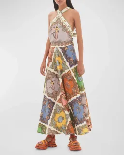 Alemais Trippy Troppo Halter Dress Multi Size 8 for rent on The Volte - image 3