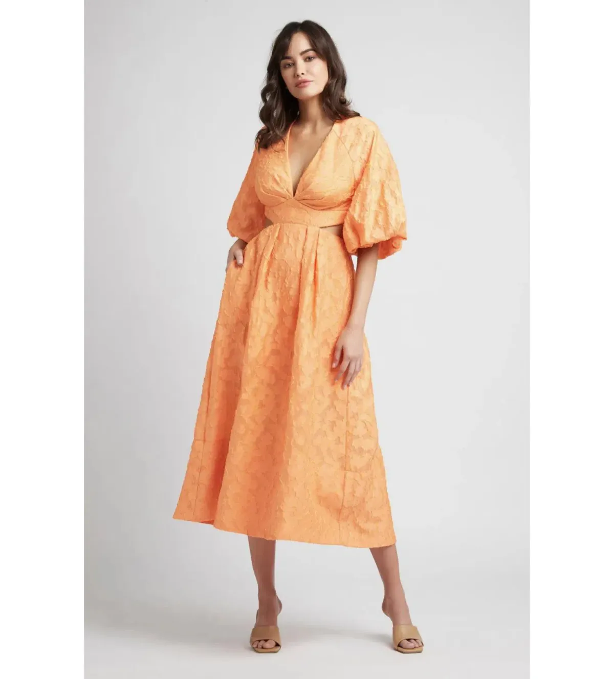 Sheike Estate Dress Tangerine Size AU 12 for rent on The Volte - main image