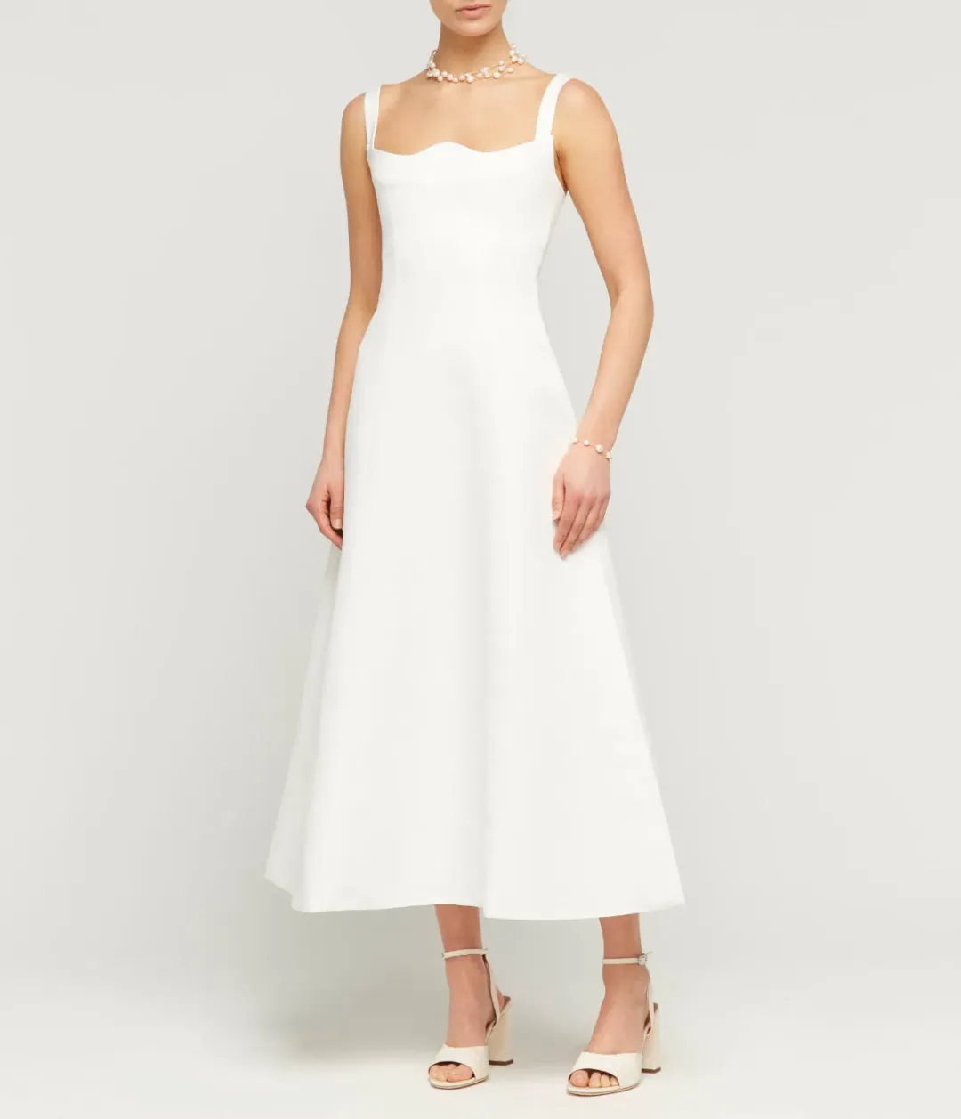 Leo Lin Odette Midi Dress Snow Size 8 for rent on The Volte - main image