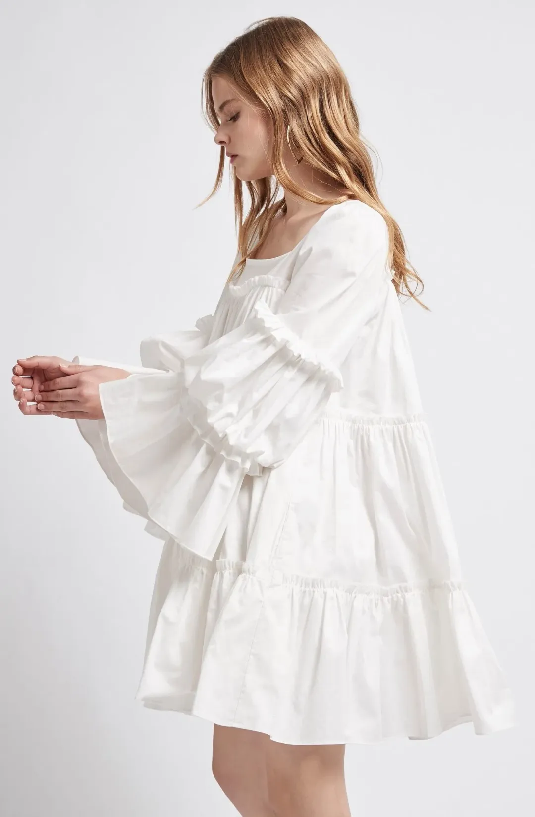 Aje L'Espirit Mini Dress White Size 6 for rent on The Volte - main image