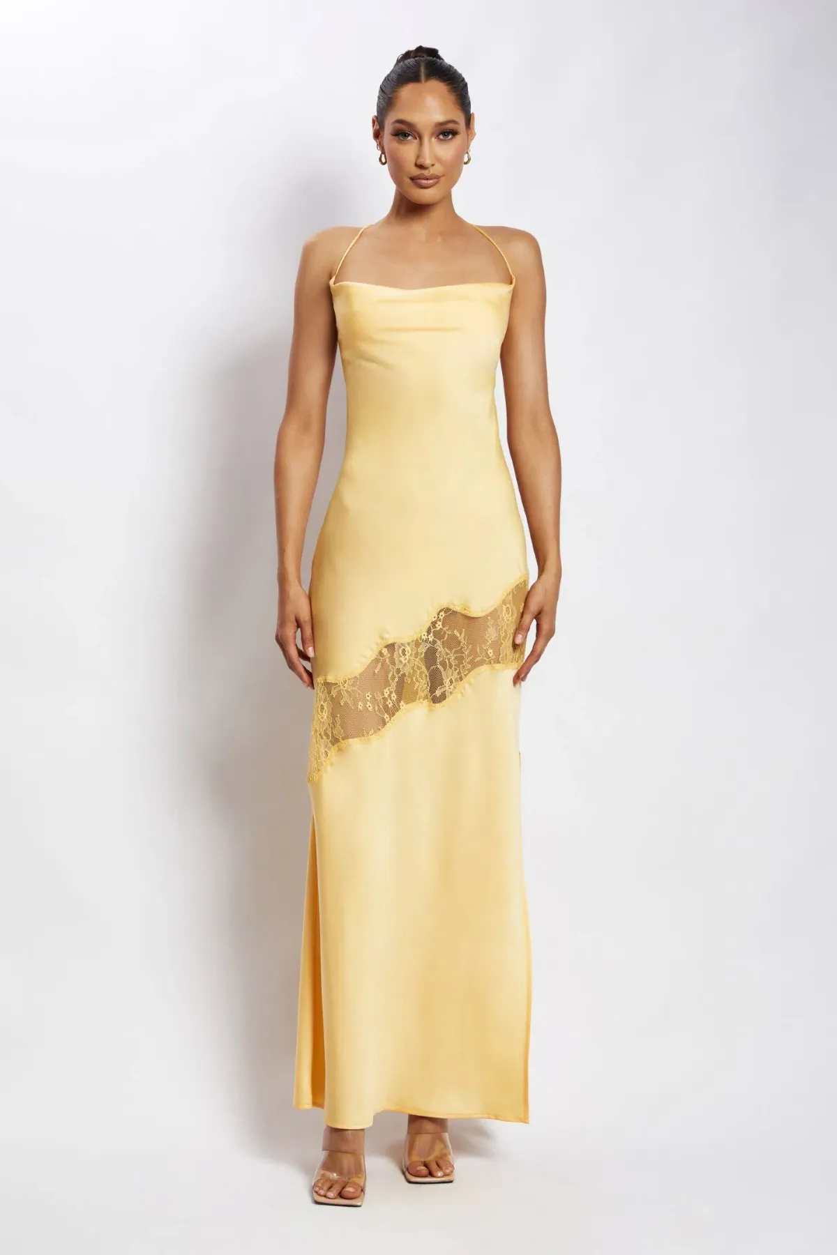 Meshki Chandra Maxi Dress  Lemon Size L /AU 12 for rent on The Volte - main image