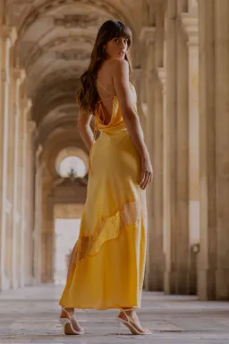 Meshki Chandra Maxi Dress  Lemon Size L /AU 12 for rent on The Volte - image 4