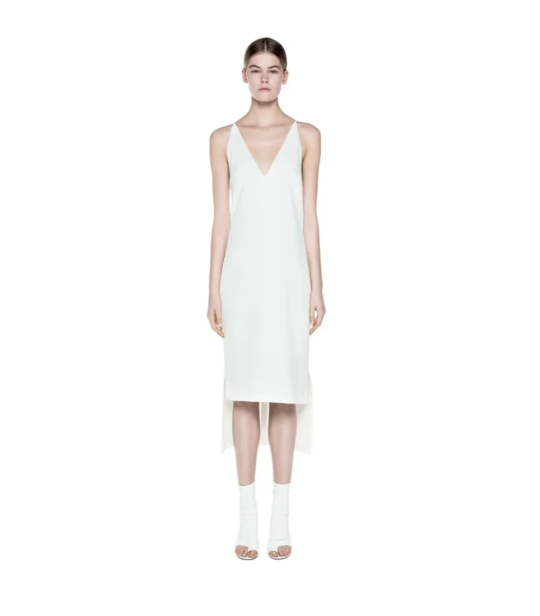 Dion Lee Fine Line Cami Slip Dress in White Size 8 for rent on The Volte - main image