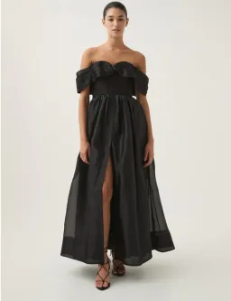 Aje Cordelia Corseted Maxi Dress Black Size 14 for rent on The Volte - image 2
