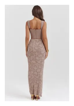 House of CB Robyn Corset and Vesper Maxi Skirt Set Mushroom Size XS/ AU 6 for rent on The Volte - image 3