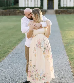 Zimmermann Halliday Scallop Midi Dress in Cream Watercolour Size 1 / AU 6-8 for rent on The Volte - image 1