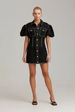 C/MEO Collective Out Of Time Mini Dress Black Size S / AU 8 for rent on The Volte - image 1