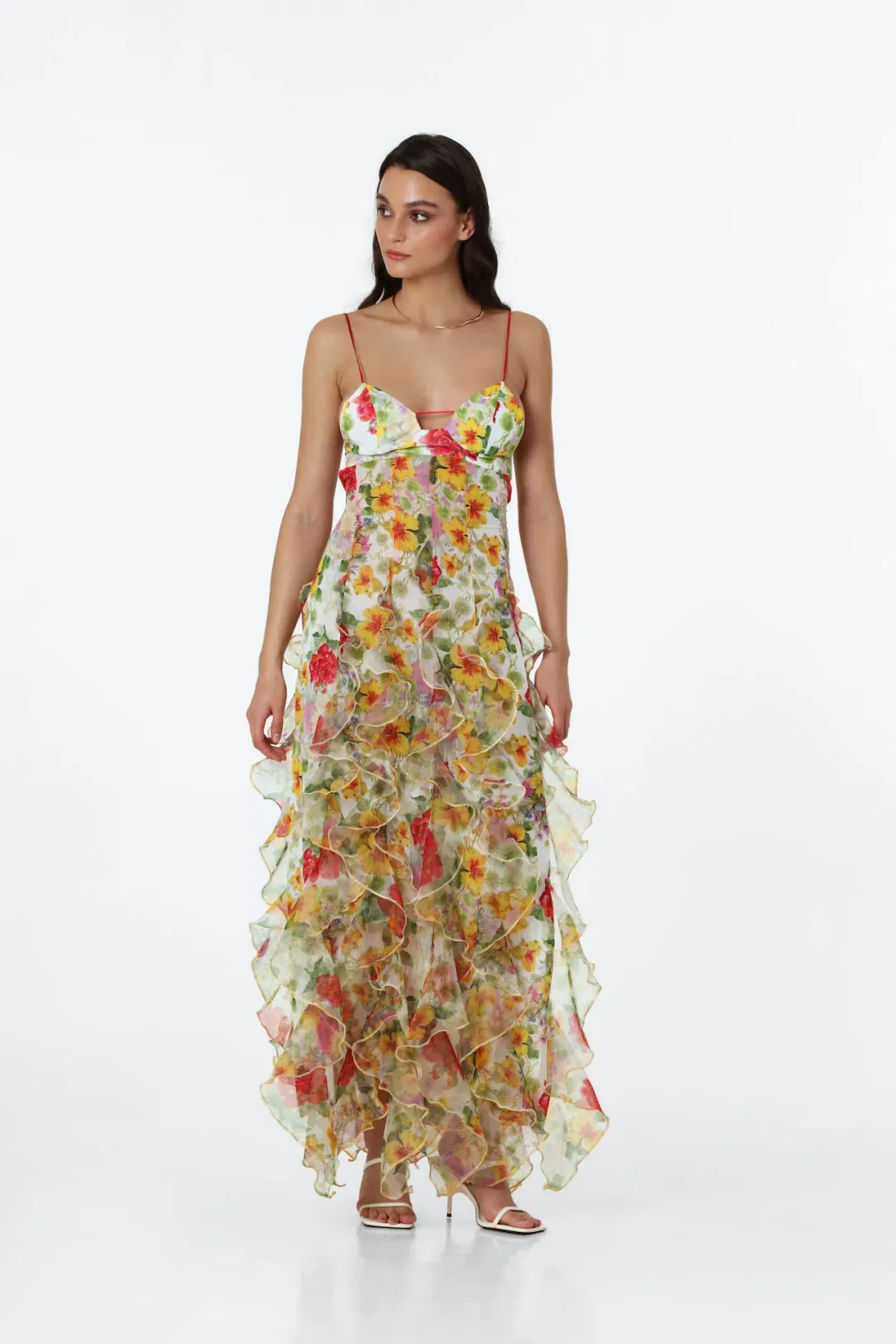 Menti - iris  Maxi Dress Multi Size S / AU 8 for rent on The Volte - main image