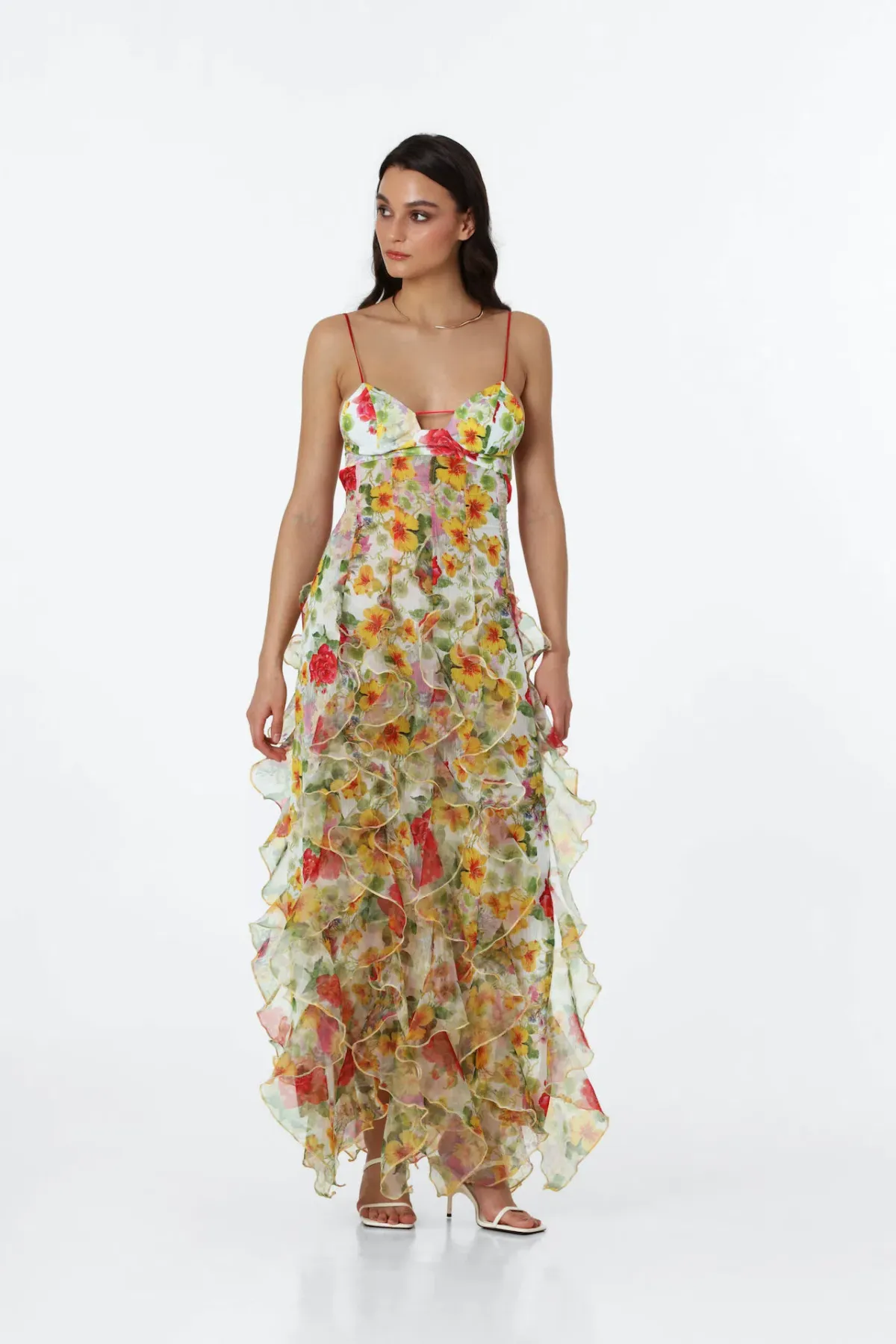 Menti - iris  Maxi Dress Multi Size S / AU 8 for rent on The Volte - main image