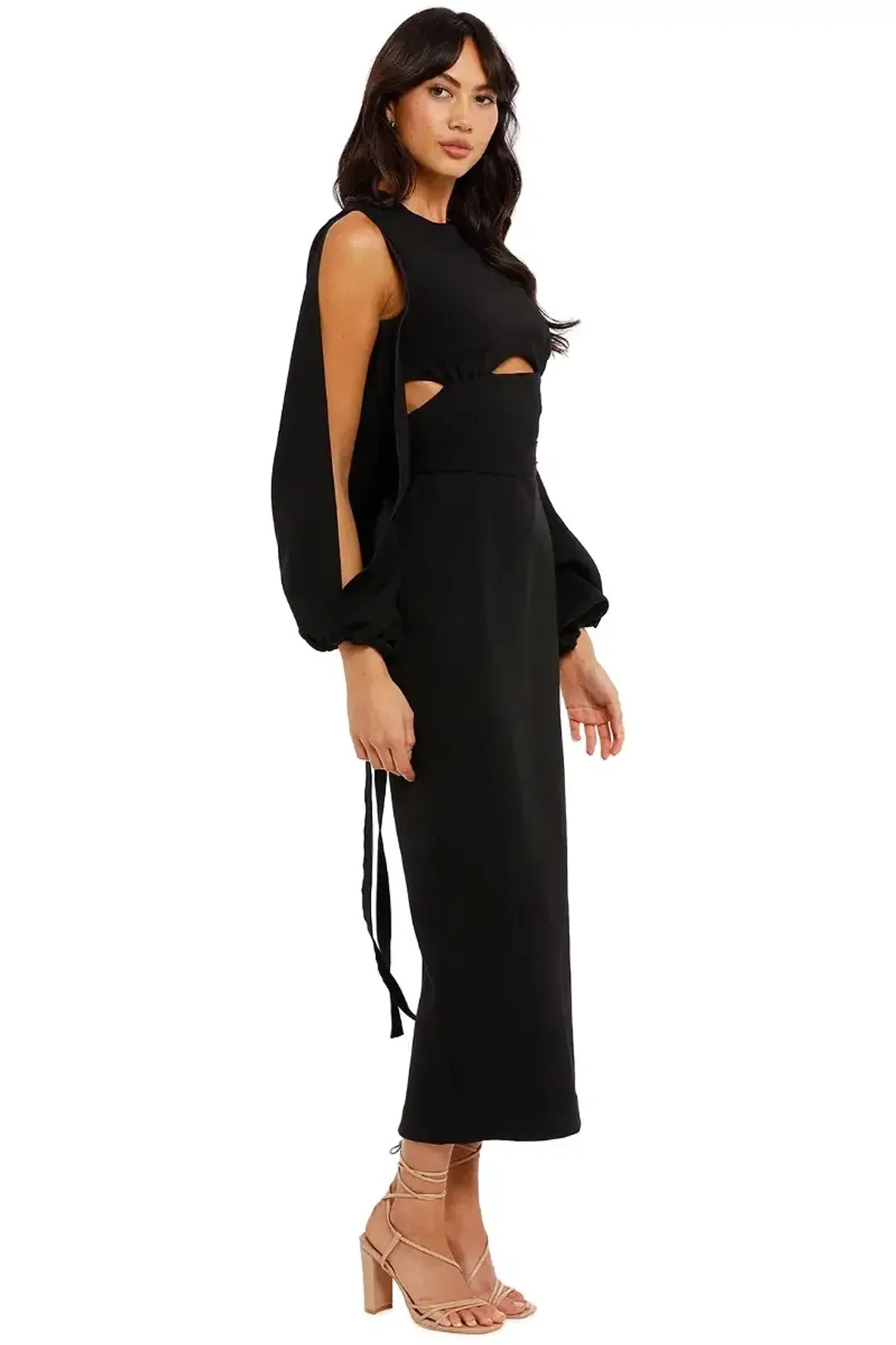 Camilla & Marc Morgan Midi Dress Black Size AU 8 for rent on The Volte - main image