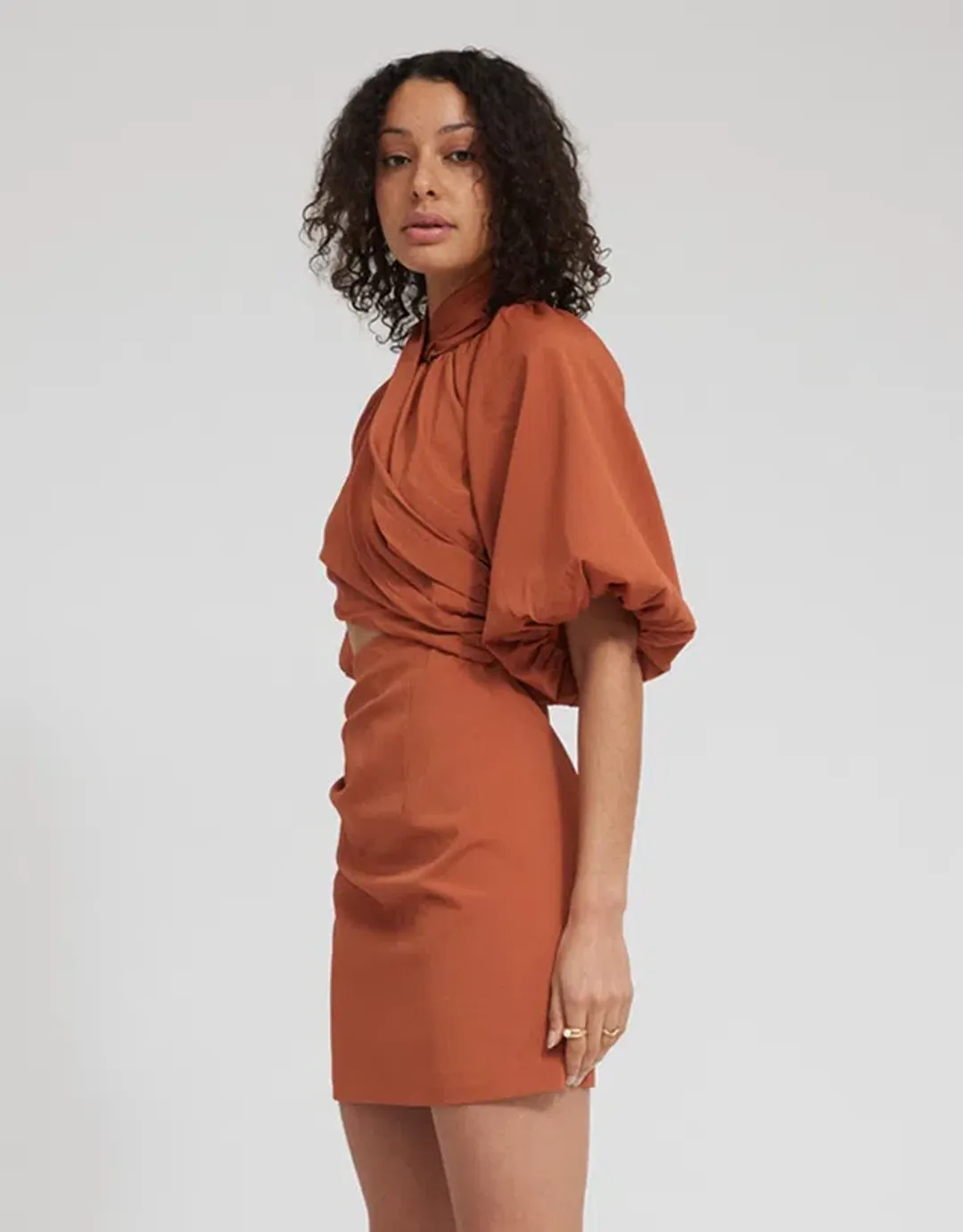 Tojha Celia Mini Dress Sienna Size AU 8 for rent on The Volte - main image