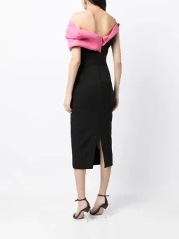 Rachel Gilbert Matteo Sleeveless Dress Pink/Black Size 0 / AU 6 for rent on The Volte - image 3