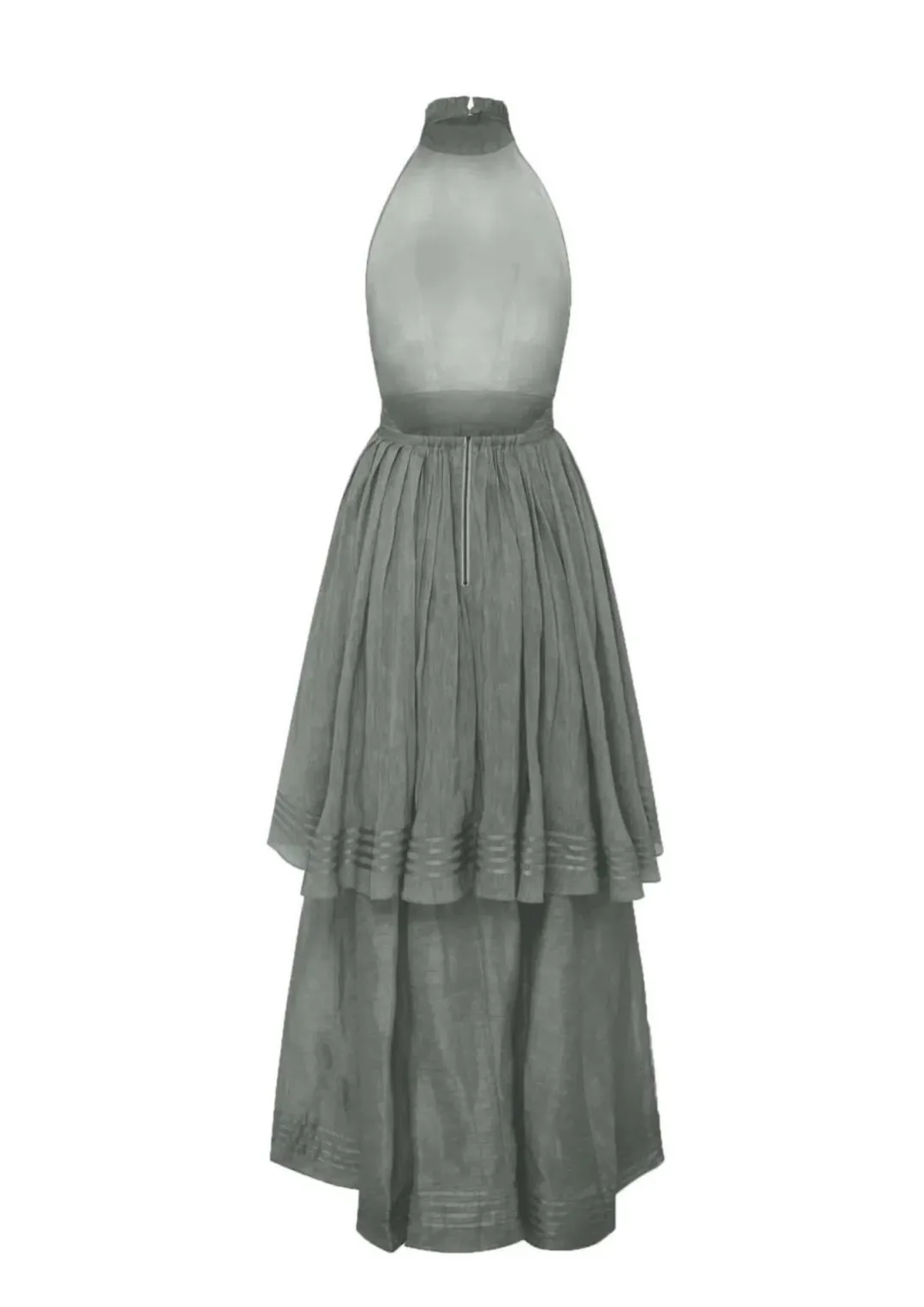 Aje Sienna Maxi Dress Grey Size 6 for rent on The Volte - main image