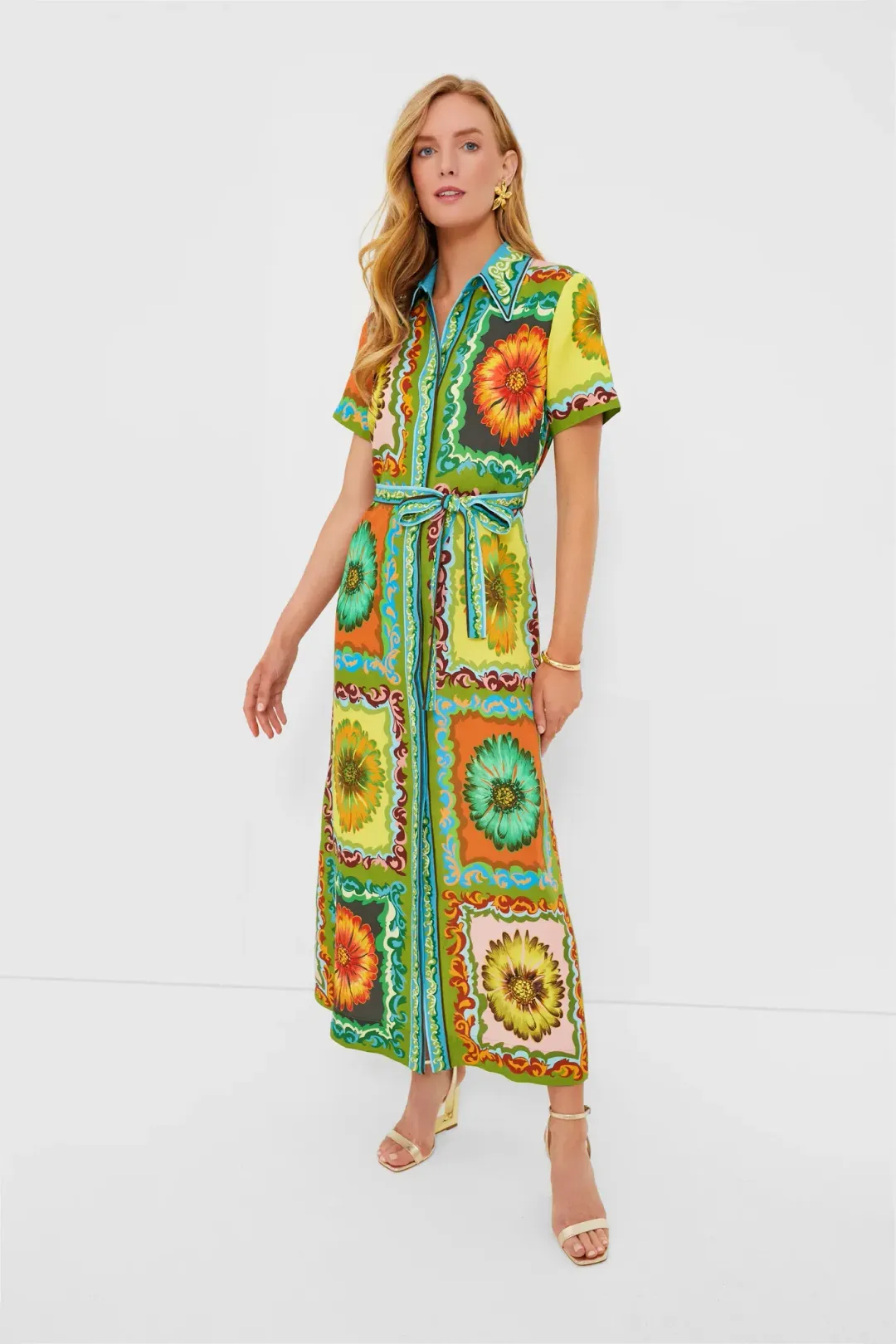Alemais Disco Daisy Shirtdress Multi Size 8 for rent on The Volte - main image