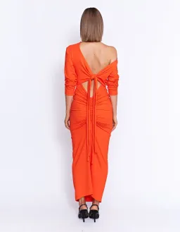 Pfeiffer Fontaine Midi Dress Crimson Orange Size M / AU 10 for rent on The Volte - image 9