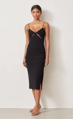 Bec & Bridge Be Mine Cut Out Midi Dress Black Size AU 6 for rent on The Volte - image 3