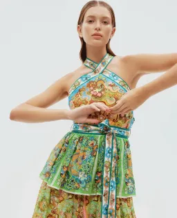 Alemais Dreamer Halter Tier Dress in Multi Size 10 for rent on The Volte - image 5