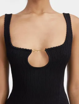 Jacquemus La Mini Robe Sierra Scalloped Mini Dress Black Size 38 / AU 12 for rent on The Volte - image 4