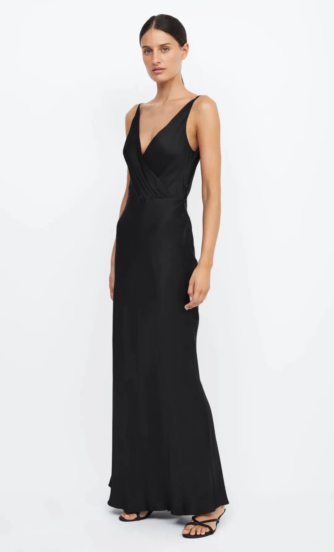 Bec & Bridge Adore V Maxi Dress Black Size 8 for rent on The Volte - main image