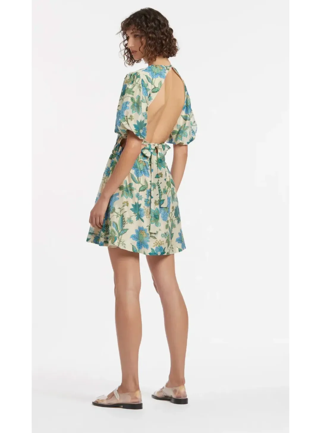Sir the Label Celia Puff Sleeve Mini Dress Marguerite Print Size AU 8 for rent on The Volte - main image