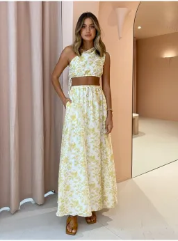 Sir the Label Clementine Gathered Bustier and Maxi Skirt in Ivory Clementine Size 3 / AU 12 for rent on The Volte - image 1