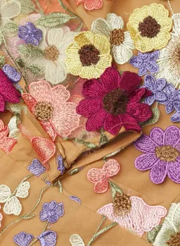 Elliatt Shannon Dress Multi Floral Applique Size S/ AU 8 for rent on The Volte - image 4