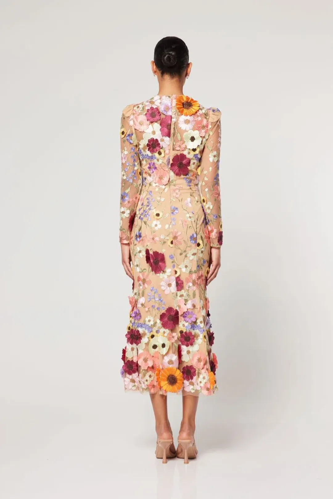 Elliatt Shannon Dress Multi Floral Applique Size S/ AU 8 for rent on The Volte - main image