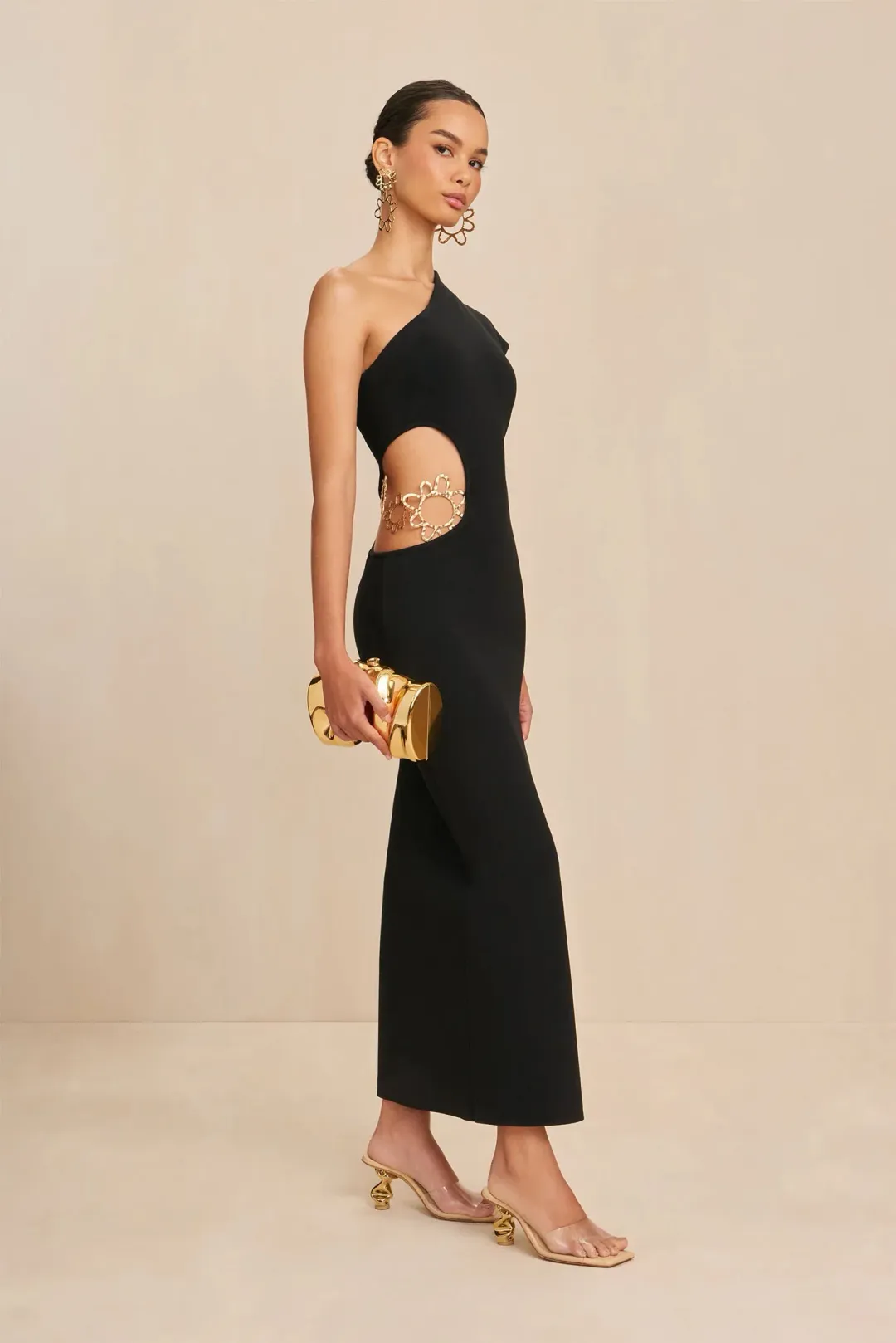 Cult Gaia Adrian Knit Dress Black Size AU 8 for rent on The Volte - main image