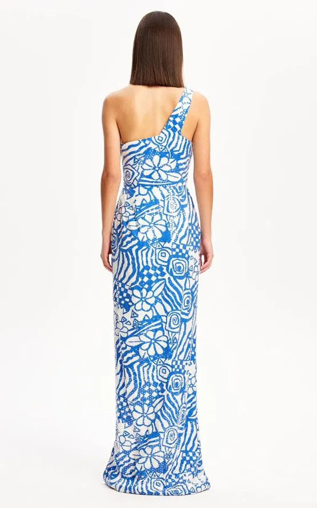 Alice McCall Daisy Daze Gown Blue Print Size 8  for rent on The Volte - main image