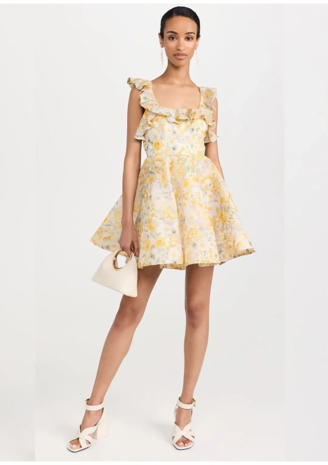 Zimmermann Harmony Frilled Mini Dress Citrus Garden Print Size 1 (6)6 for rent on The Volte - main image
