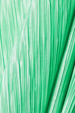 LoveShackFancy Julissa Plissé Satin Halterneck Maxi Dress In Light Emerald Size S / AU 8 for rent on The Volte - image 5