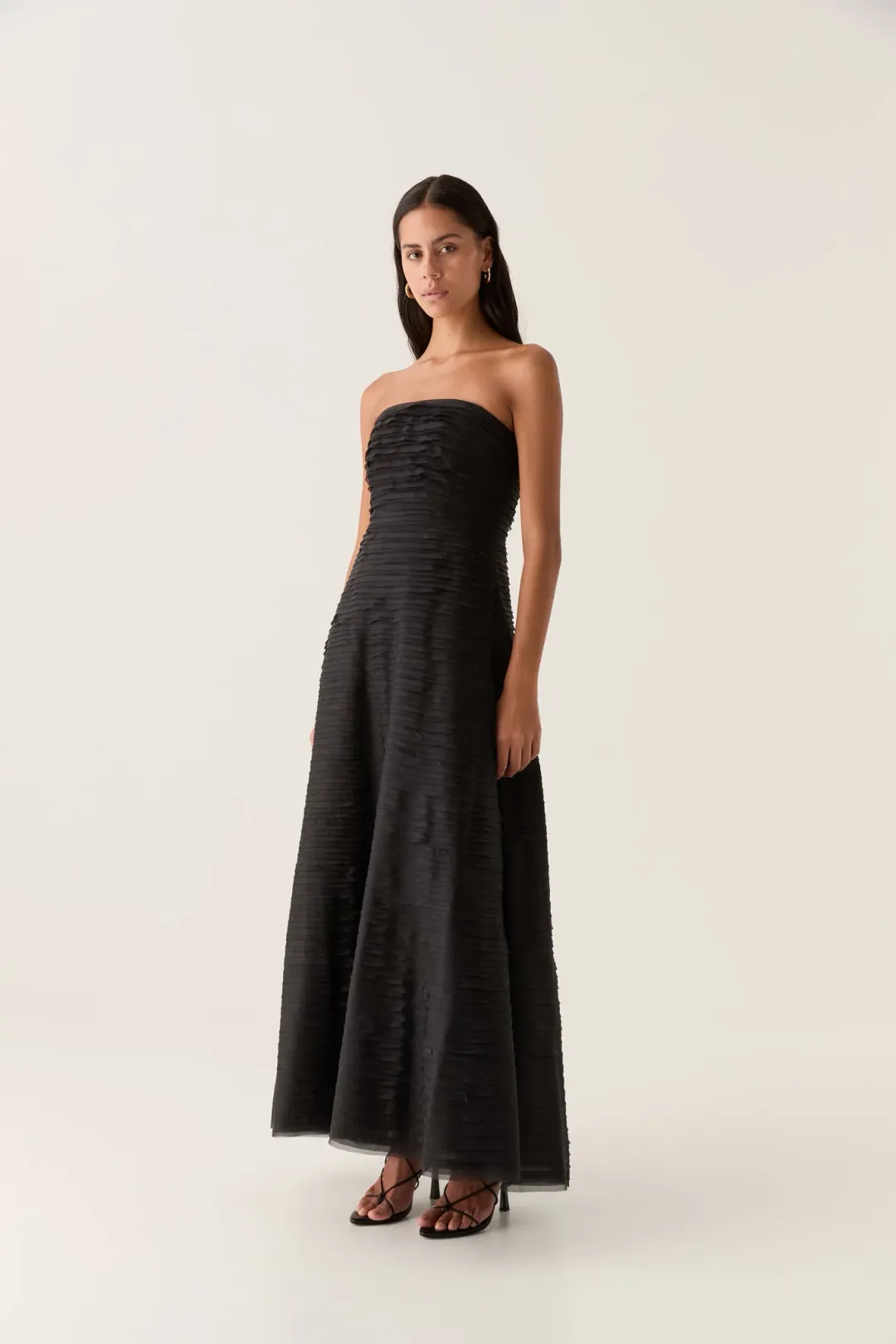 Aje Soundscape Maxi Dress Black Size 8 for rent on The Volte - main image