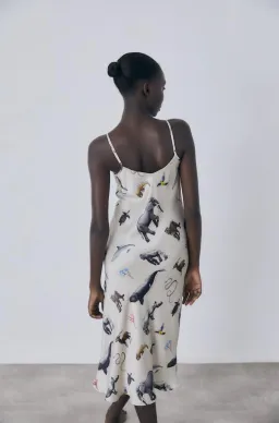 Silk Laundry 90's Slip Dress in Endangered Species Size S / AU 8 for rent on The Volte - image 2