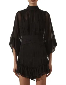 Shona Joy Clemence Long Sleeve Mini Dress Black Size 6 for rent on The Volte - image 4
