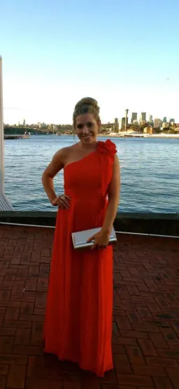 Cocktail Red Full Length One Shoulder Dress Size 12 for rent on The Volte - image 1