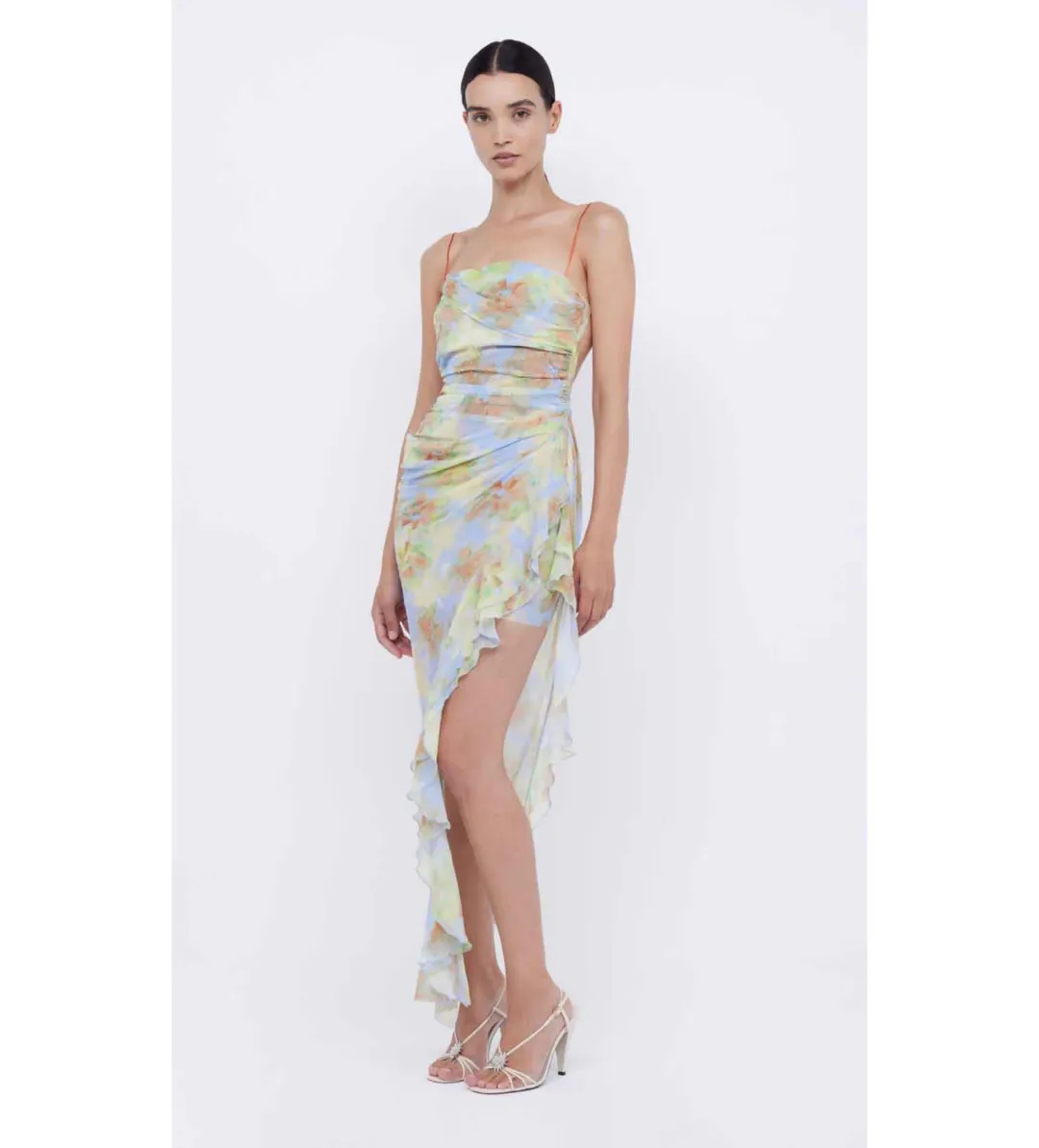 Bec & Bridge Zephy Asym Dress Blue Blossom Size 10 for rent on The Volte - main image