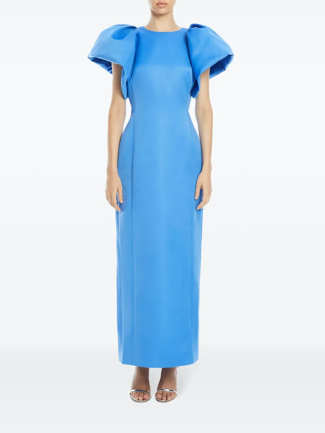 Leo Lin Lucinda Maxi Dress Steel Blue Size 8  for rent on The Volte - main image