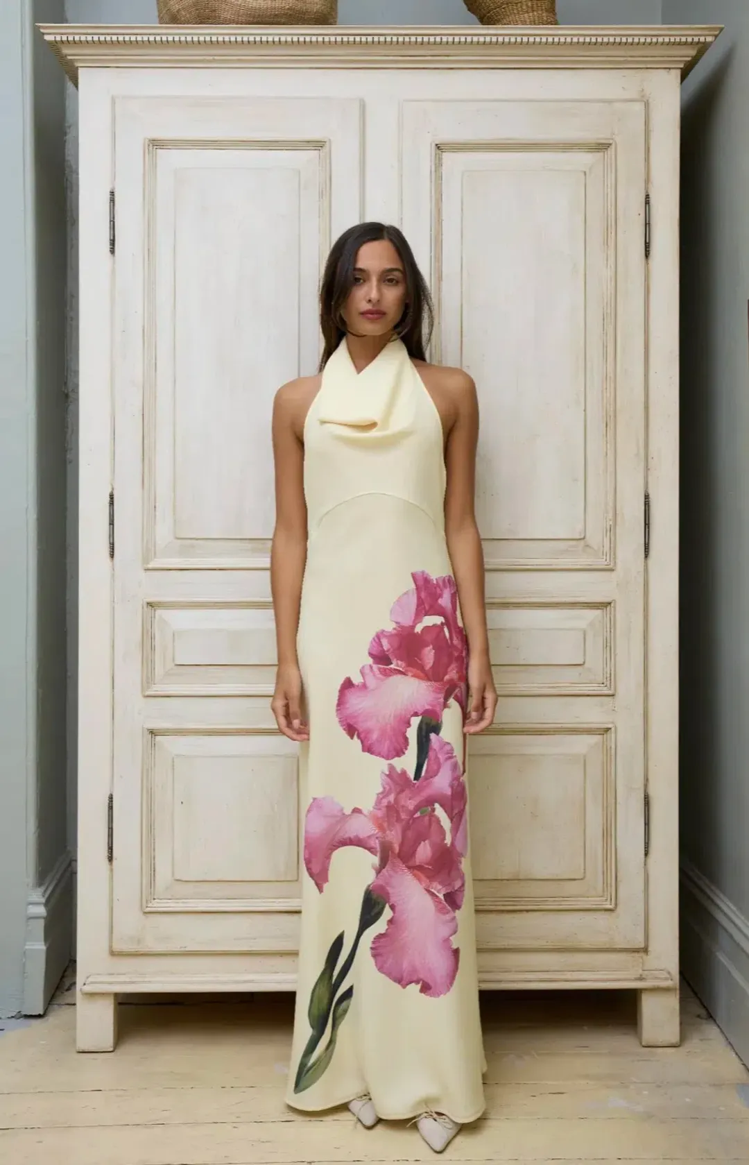 With Harper Lu Cowl Slip Dress Iris Floral Size XS/Au 6 for rent on The Volte - main image