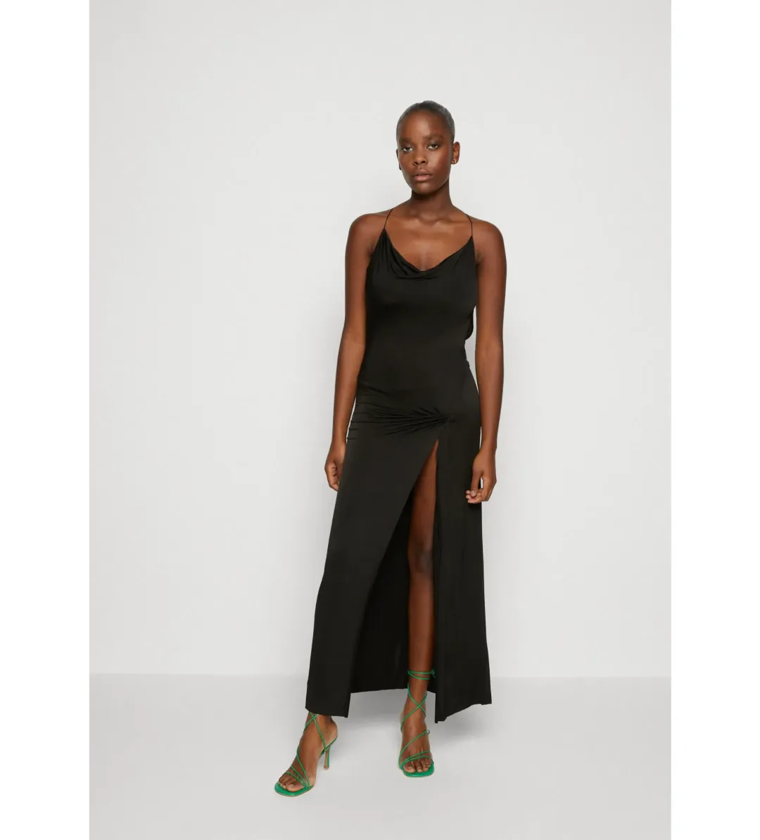 Bec And Bridge Ariel Cowl Maxi Dress Black Size 6 for rent on The Volte - main image