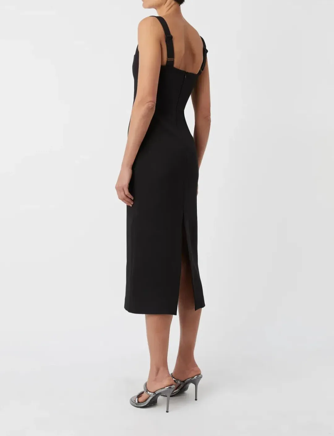 Camilla And Marc Ilona Midi Dress Black Size 12 for rent on The Volte - main image