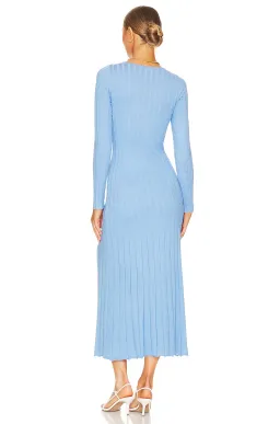 Sovere Recline Knit Midi Dress in Azure Size 14 for rent on The Volte - image 2