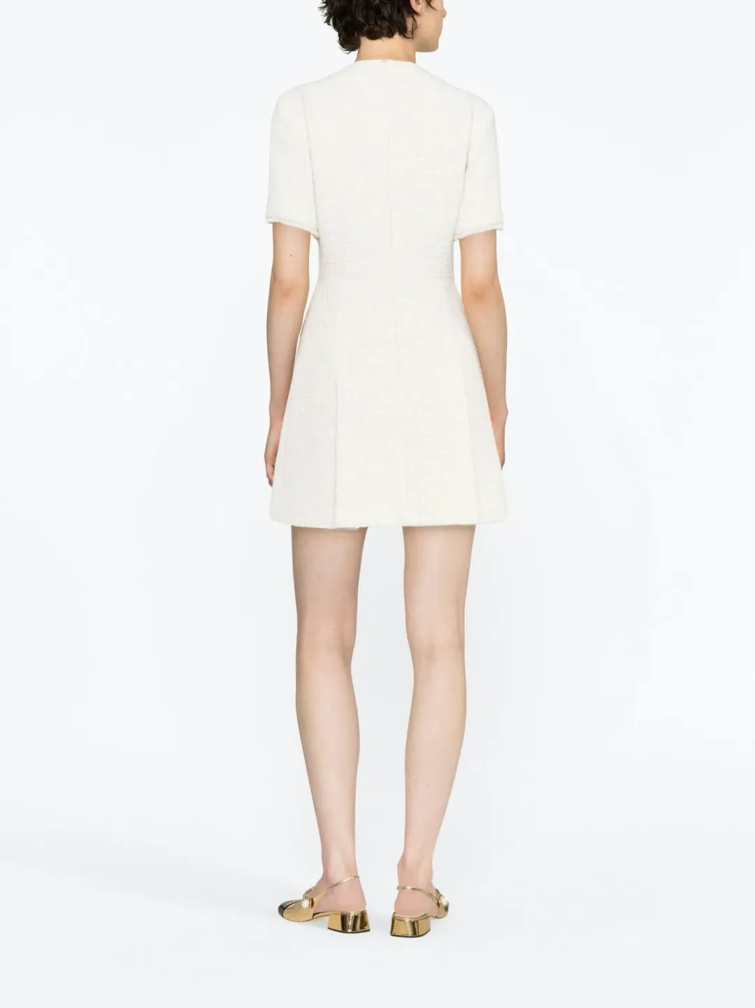 Maje Ralexia Mini Dress in Ecru Size AU 8 for rent on The Volte - main image