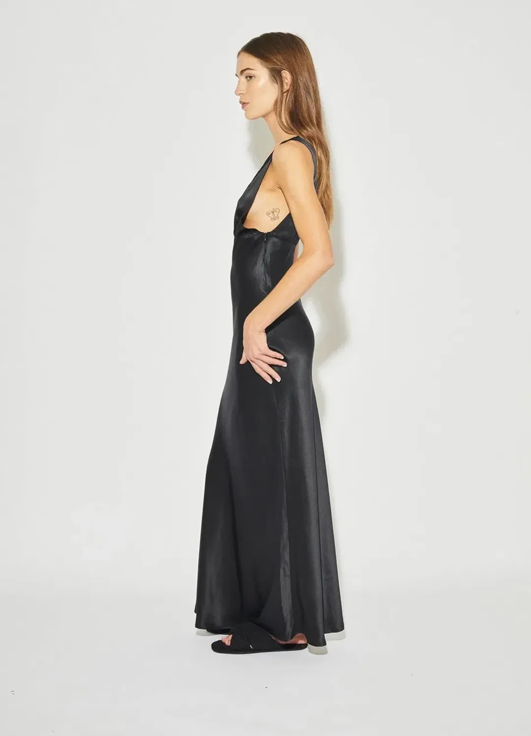 Maison Essentiele Vintage  Maxi Gown Black Size 6 for rent on The Volte - main image