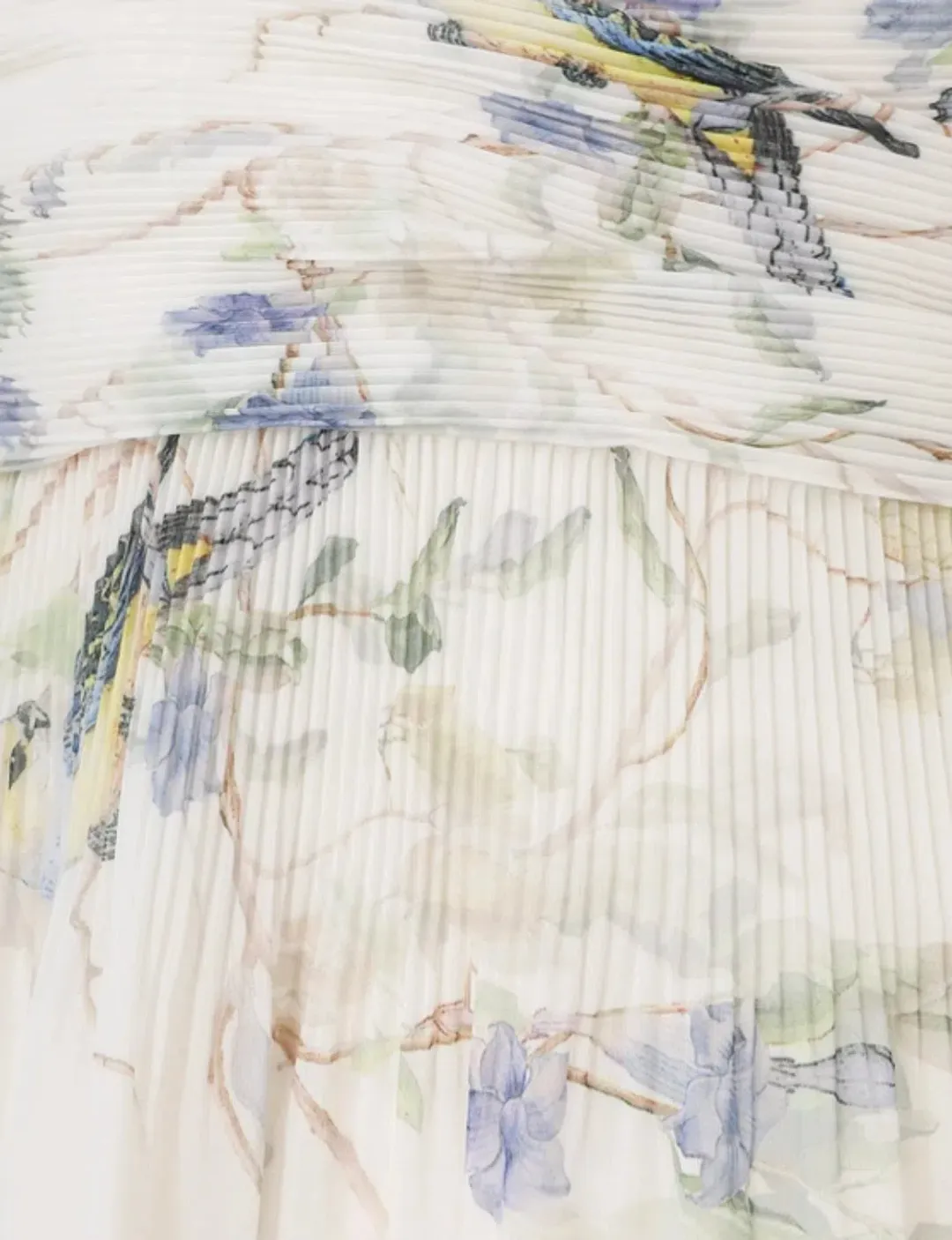 Zimmermann Pleated Midi Dress Blue Birds Size 3 / AU 14 for rent on The Volte - main image