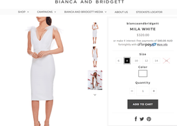 Bianca & Bridgett Mila White Dress Size 8 for rent on The Volte - image 3