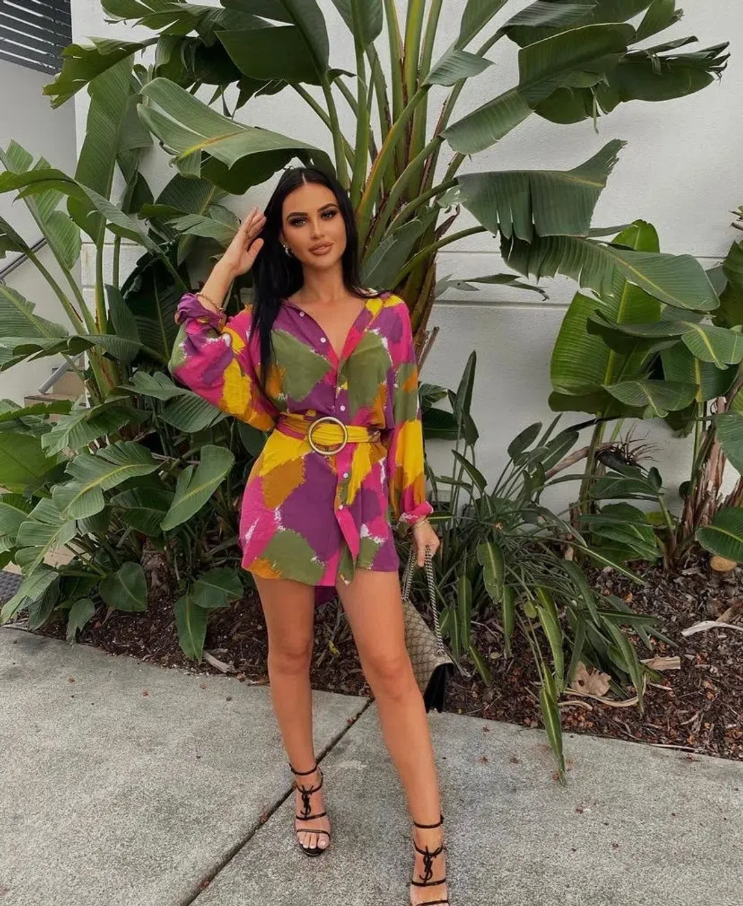 Bamba Titan Shirt Dress Multi  Size XS/S / AU 6 for rent on The Volte - main image