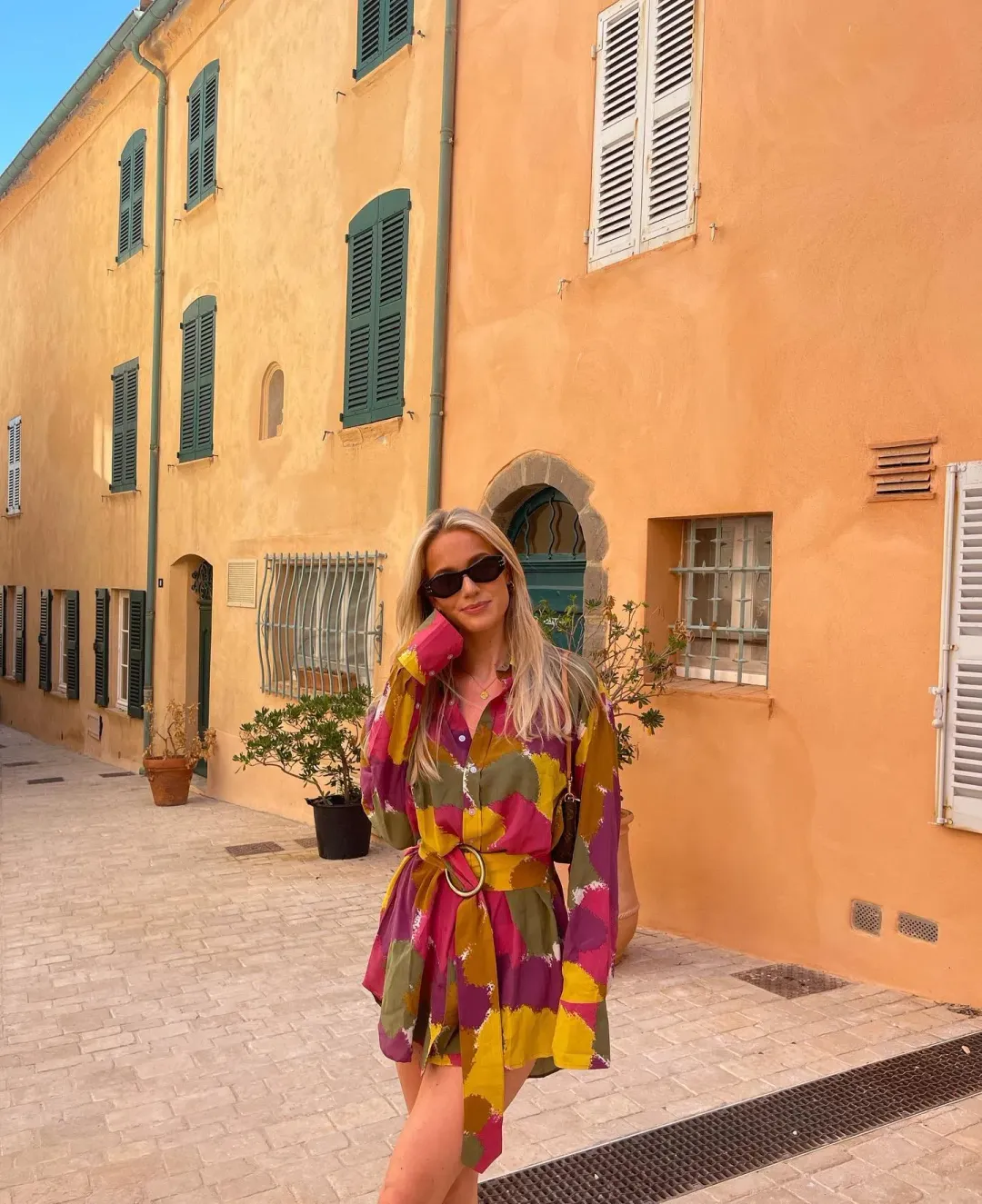 Bamba Titan Shirt Dress Multi  Size XS/S / AU 6 for rent on The Volte - main image