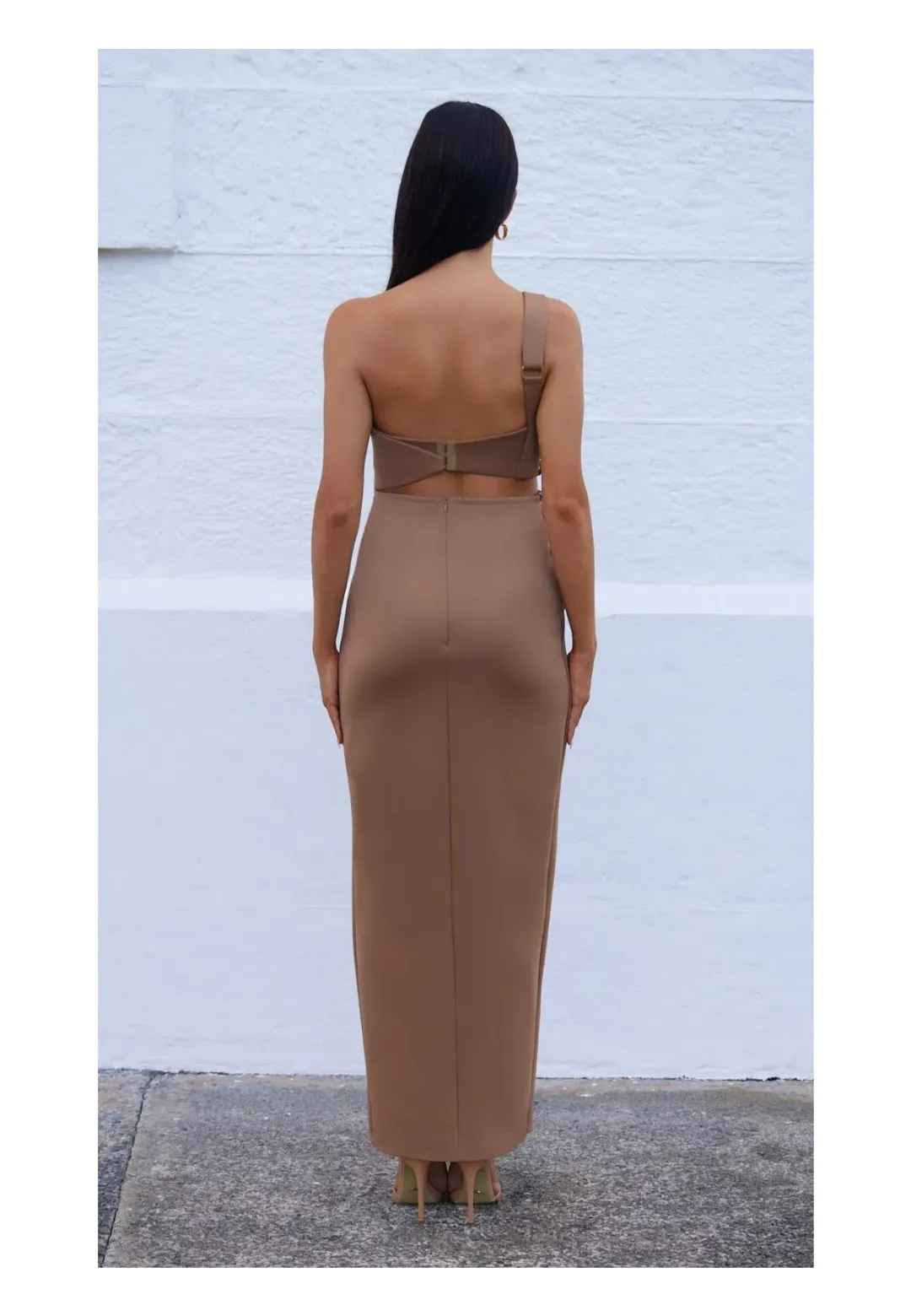 Galanni Thelio Gown Brown Size 8 for rent on The Volte - main image