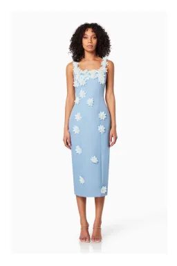 Elliatt Prague 3D Floral Mini Dress Blue Size 10 for rent on The Volte - image 1